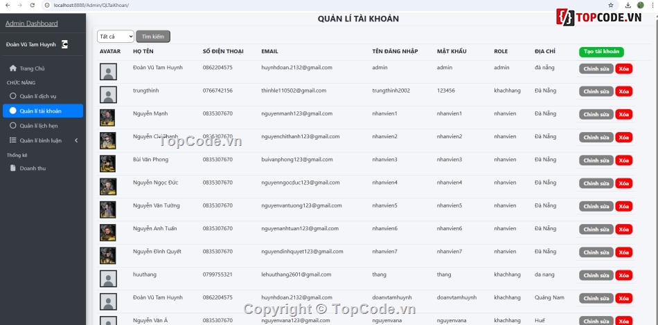 Quản lý shop,a b c,barber